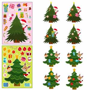 Juego de Crea Tus Propias Pegatinas, Divertido Regalo de Navidad, Actividades, Manualidades, Regalos, 48 Hojas de Pegatinas de Árbol de Navidad para Niños - Product Image 4