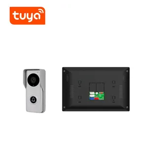 Ev için 1080P Video interkom sistemi HD ekran kapı telefonuna kablosuz WiFi akıllı Video kapı zili kablolu kapı zili TUYA APP Smartlife