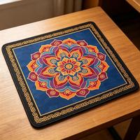 Tapis de Mahjong Zen Tranquille, Insonorisé, Double Face, Pliable, Carré, pour un Jeu Paisible, Portable, pour le Poker et le Divertissement