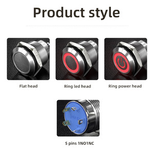 16mm 12 12v basmalı düğme anahtarı yeşil <span class=keywords><strong>Led</strong></span> halka güç sembolü Ip67 sıfırlama işıklı kontrol paneli başlangıç su geçirmez buton - Product Image 3