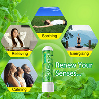 SEFUDUN Lot de 4 bâtonnets nasaux énergisants à inhalation, marque privée, bâtonnets nasaux au menthol pur et naturel pour la relaxation et le soutien