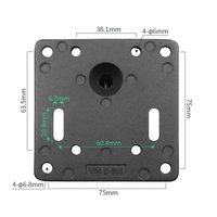 Inclinaison rotation 360 Vesa Mount 75*75 plaque 2.25 ''d taille boule carrée Base réglable moniteur support Pc adaptateur Vesa pour hp