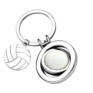 Portachiavi Personalizzato con Logo per Pallavolo, in PVC Morbido e Metallo, per Uso Aziendale - Product Image 1