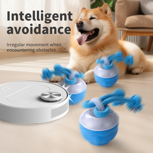 Intelligent Electric Pet Toy <b>Ball</b> Blue Automatic Interactive <b>Dog</b> Cat Entertainment Chew Toy PCTPR Material 203g - Product Image 1