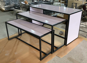 Cửa hàng thời trang cửa hàng thiết kế tổ bảng thiết lập Kim loại quần áo Giá cửa hàng phù hợp treo tường may mặc giá làm tổ hiển thị bảng - Product Image 5