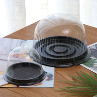 Grandes boîtes à gâteaux jetables transparentes en PET de qualité alimentaire de 6 pouces pour la vente en gros, pour gâteaux d'enfants, chocolat, gelée