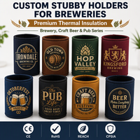 Porte-bouteille isotherme en néoprène 7 mm personnalisé pour brasseries, pubs, festivals de bière et événements culinaires