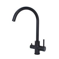 Robinet purificateur d'eau 3-en-1 en acier inoxydable et céramique pour caravane, avec filtre à eau potable et mélangeur à triple débit