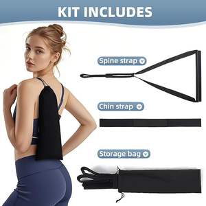 Ceinture de traction cervicale en forme de Y noire, étireur de cou manuel, équipement de fitness et de massage pour la correction de la colonne cervicale - Product Image 2