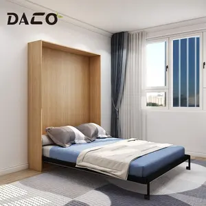 Mecanismo de sistema de pistón hidráulico plegable, ahorro de espacio oculto, cama Vertical de madera, cama de pared con armarios