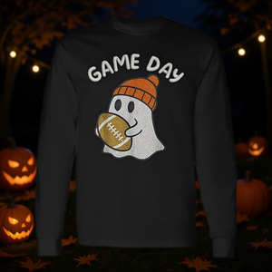 T-shirt à manches longues Football Game Day Ghost, tenue d'Halloween, vêtements de fête en famille - Product Image 3