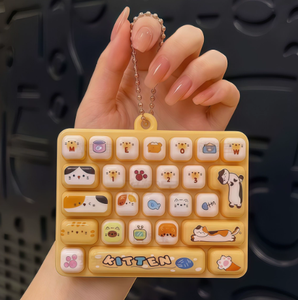 Silicone Mini <b>Keyboard</b> Fidget Toy Cute Animal Squishy Stress Relief Sensory Squeeze Toy <b>for</b> Kids - Product Image 2