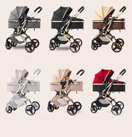Poussette pour bébé nouveau-né de haute qualité trois en un, panier, siège inclinable, poussette 3 en 1