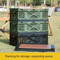 50L en gros pas cher pliable multifonctionnel empilable Portable pour fruits légumes Camping en plein air boîte de rangement avec couvercle