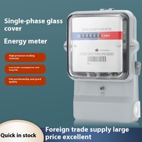 Compteur de compteur électronique monophasé Compteur d'énergie domestique à faible consommation d'énergie Couverture en verre de location de coque blanche pour les achats