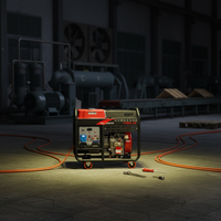 Générateur Diesel 8,5 kW 11500CE Prix Usine Alimentation de Secours Urgence Construction 230V/240V 195F 50Hz Ouvert Silencieux ATS