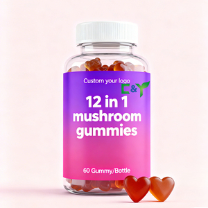 Özel etiket 12 in 1 mantar Gummies Nootropic beyin takviyesi mantar özü Booster bellek enerji mantar Gummies - Product Image 1
