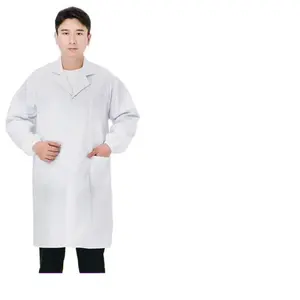 Халат медицинский унисекс, длинный рукав, утолщенный, для стажировок, клиник, медсестер, аптек, общепита, студентов колледжей, лабораторий - Product Image 4