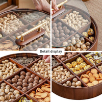 Voedsel Opbergdoos Desktop Candy Organizer Box Houten Droog Fruit Organizer Snack Gedroogd Fruit Doos Lade Met Deksel Voor Feesten Bruiloften