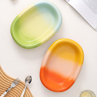 Assiette en céramique au design moderne pour le petit-déjeuner, les steaks, les desserts, les pâtes, pour les fêtes et la maison