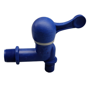 New Arrival Modern Blue Color <b>Wall</b>-mounted Water Sink Plastic Faucet with Adapter - Product Image 2