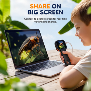 Microscopio Digital para Niños con Pantalla LCD de 2.4 Pulgadas, 8 Luces LED, Enfoque Manual, Microscopio de Bolsillo para Observación de la Naturaleza - Product Image 3