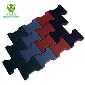 टिकाऊ रबर कुत्ते की हड्डी के आकार घोड़े की स्टाल चटाई बच्चों के खेल के मैदान के लिए रबर टाइल, जिम रबर फर्श चटाई - Product Image 5