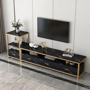 新しいテレビキャビネットコーヒーテーブルの組み合わせシンプルでモダンな高級リビングルームテレビキャビネットホワイトフレンチハイエンド