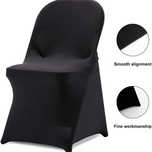 Fábrica al por mayor Simple silla plegable cubierta Universal elástico Oxford tela taburete cubierta para Hotel boda uso en el hogar hierro sólido - Product Image 1