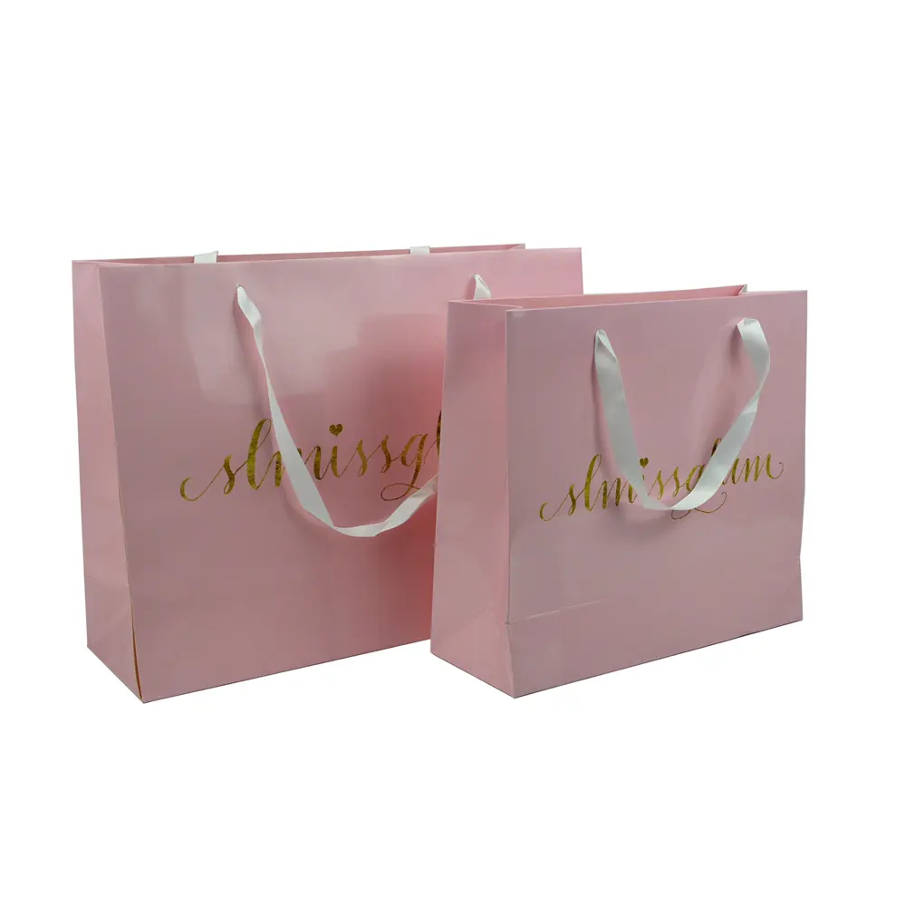 Sacs en papier pour bijoux avec poignées, sacs et boîtes en papier pour bijoux de luxe personnalisés, petit sac en papier pour bijoux