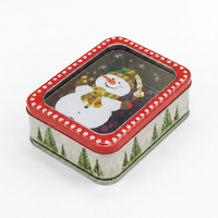 Boîte en fer blanc pour fenêtre de Noël, certifiée Pro Factory - Échantillonnage le jour même, 100% infiniment recyclable, emballage cadeau de Noël