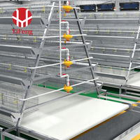 Cage à poules pondeuses de type A haute résistance, 3, 4 ou 5 niveaux, en acier galvanisé Q235, système d'élevage avicole pour fermes commerciales de ponte