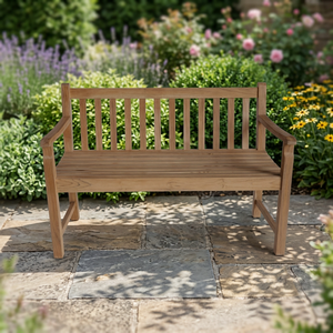 Teak Wood Solid Wood Traditional Garden <b>Bench</b> Outdoor Furniture Durable Tapered Leg Design Waterproof Eco-Friendly Comfortable - Product Image 3