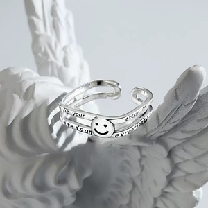 Men's Geometric <b>Rings</b> <b>Adjustable</b> Minimalist Style For Gift Jewelry - Product Image 4