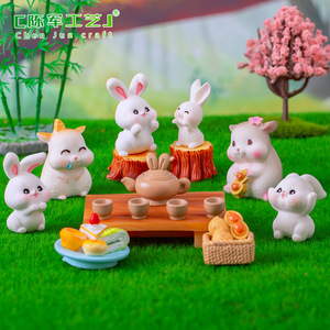 weij Landscape Little Rabbit Around the Fire Tea Party, aménagement paysager <span class=keywords><strong>de</strong></span> <span class=keywords><strong>jardin</strong></span> DIY, accessoires décoratifs, décoration <span class=keywords><strong>de</strong></span> bureau S - Product Image 2