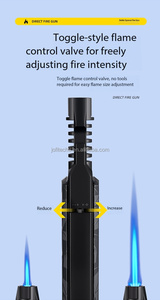 Briquet torche à flamme jet JOFI rechargeable au gaz butane avec ouvre-bouteille pour barbecue, camping en plein air, cuisine - Product Image 6