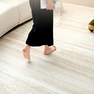 Cream French Style High-End Wash-Free Polyester Carpet for Living Room Sofa Bedroom Floor Mat Easy Care Dirt-Resistant - Product Image 3
