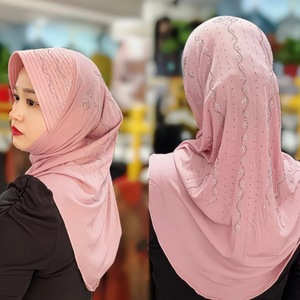 Hijab de Cristal com Strass para Mulheres, Estilo da Arábia Saudita e Dubai, Lenço Islâmico para Uso Diário, Acessório Turco para a Cabeça - Product Image 5