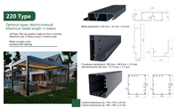 Pergola moderne en aluminium thermolaqué à lames orientables, pavillon de jardin extérieur, gazebo avec caractéristiques imperméables et résistantes au vent, tailles personnalisées
