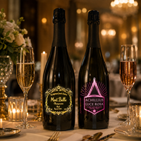 Étiquette de bouteille de vin LED personnalisée de forme originale pour une présentation premium de la marque Longstargift