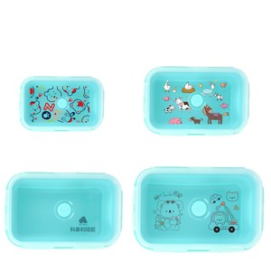 Lonchera de Silicona, Contenedor de Almacenamiento de Alimentos, Plegable, Rectangular, 1200 ml, Apta para Microondas, Bento Box Portátil para Uso en Exteriores - Product Image 2