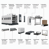 Machine de fabrication de boîtes en carton ondulé haute vitesse avec empileur vibrant, équipement automatique de formage de carton pour emballages robustes