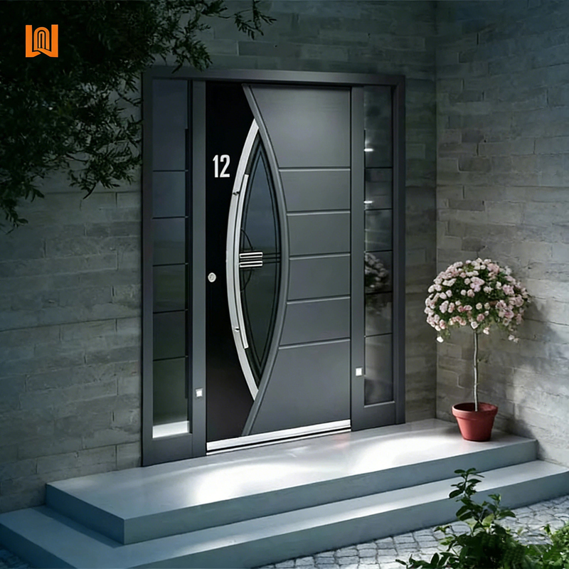 Modern Style Main Entrance Door Aluminum