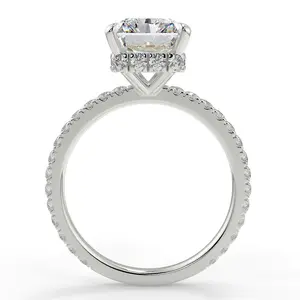 MEDBOO Fine Jewelry 18K Gold Moissanite Stone Ring 925 Sterling Silver Ladies Wedding Engagement Ring Set Women Diamond Jewelry