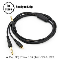 Câble audio Y-splitter Yinyu AC070 6,35 mm TS vers TS & RCA, blindage OFC, faible bruit, pour moniteur de scène et home cinéma