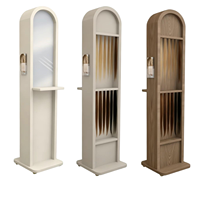 Expositor de Extensiones de Cabello con Espejo, Mueble Expositor para Salón de Belleza