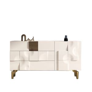 Armoires de rangement personnalisées en gros <span class=keywords><strong>Console</strong></span> de rangement pour salon 4/2 portes Armoires <span class=keywords><strong>console</strong></span> en bois couleur crème - Product Image 2