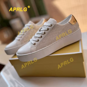 Zapatos de plataforma planos de cuero transpirable blancos para mujer, estilo athleisure con cordones, novedad de otoño, estilo veraniego, venta al por mayor para estudiantes - Product Image 4