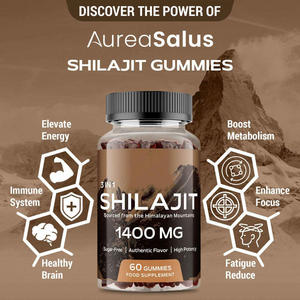 OEM Private Label Organic <b>Shilajit</b> <b>Resin</b> Pure Himalayan Naturel Adult Gut Health Support Gummy Candy 60 Count - Product Image 2