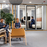 Cabine de réunion insonorisée moderne avec conception modulaire pour entrepôt, salon et école - Classe affaires pour six personnes